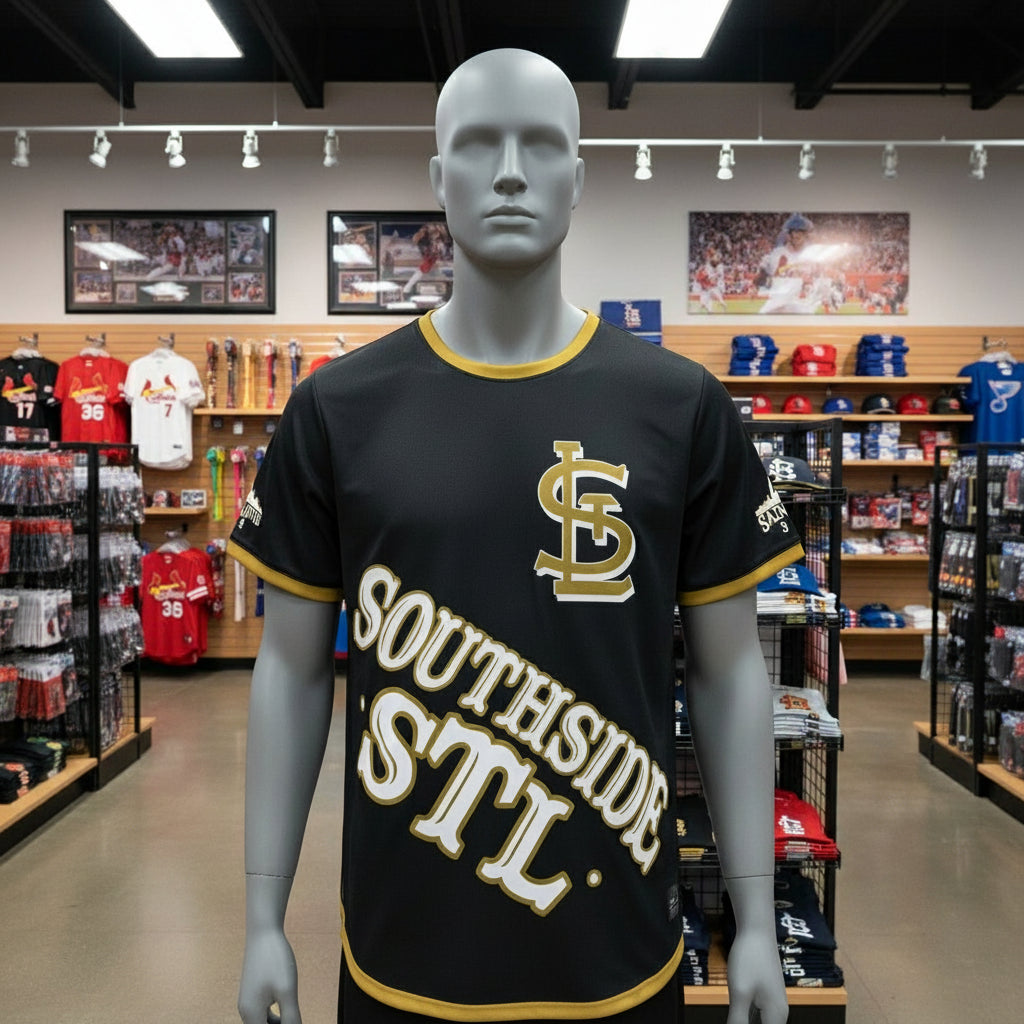 Southside STL All Over Print Sport Jersey (Black)– Gold Skyline Edition