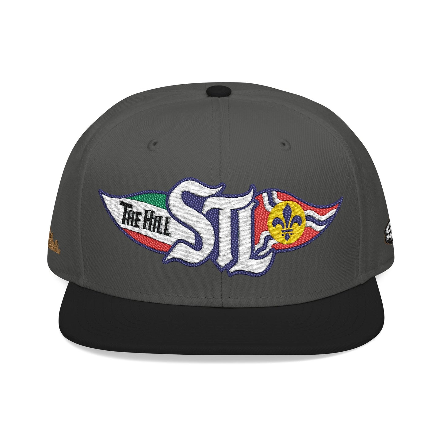 Embroidered Snapback Hat — STL Logo with The Hill Flag  and Saint Louis Flag