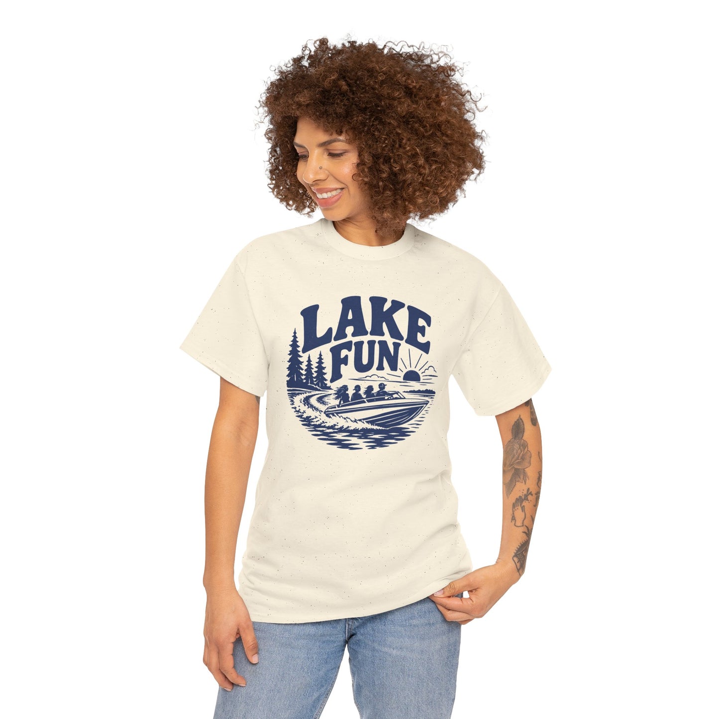 Lake Fun Boat T-Shirt — Vintage Lakeside Summer Tee