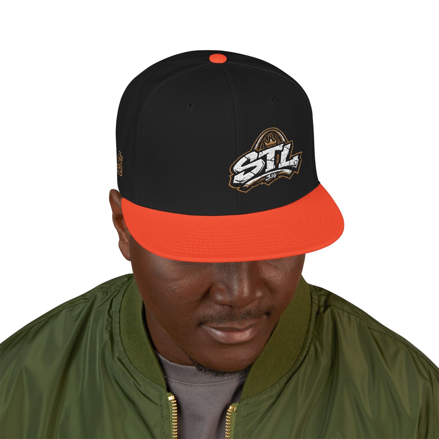STL Embroidered Snapback Hat — St. Louis Retro Logo Cap