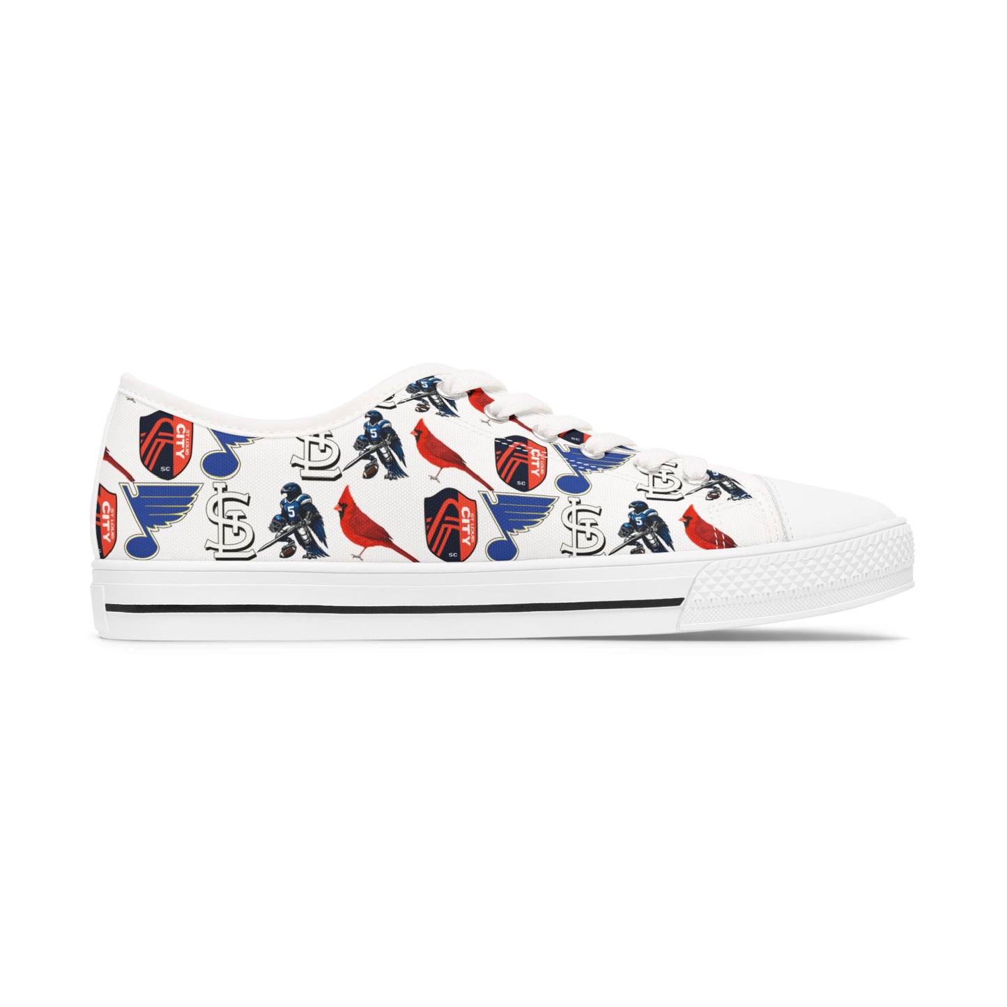 STL Sports Themed Women's Low Top Sneakers Printify