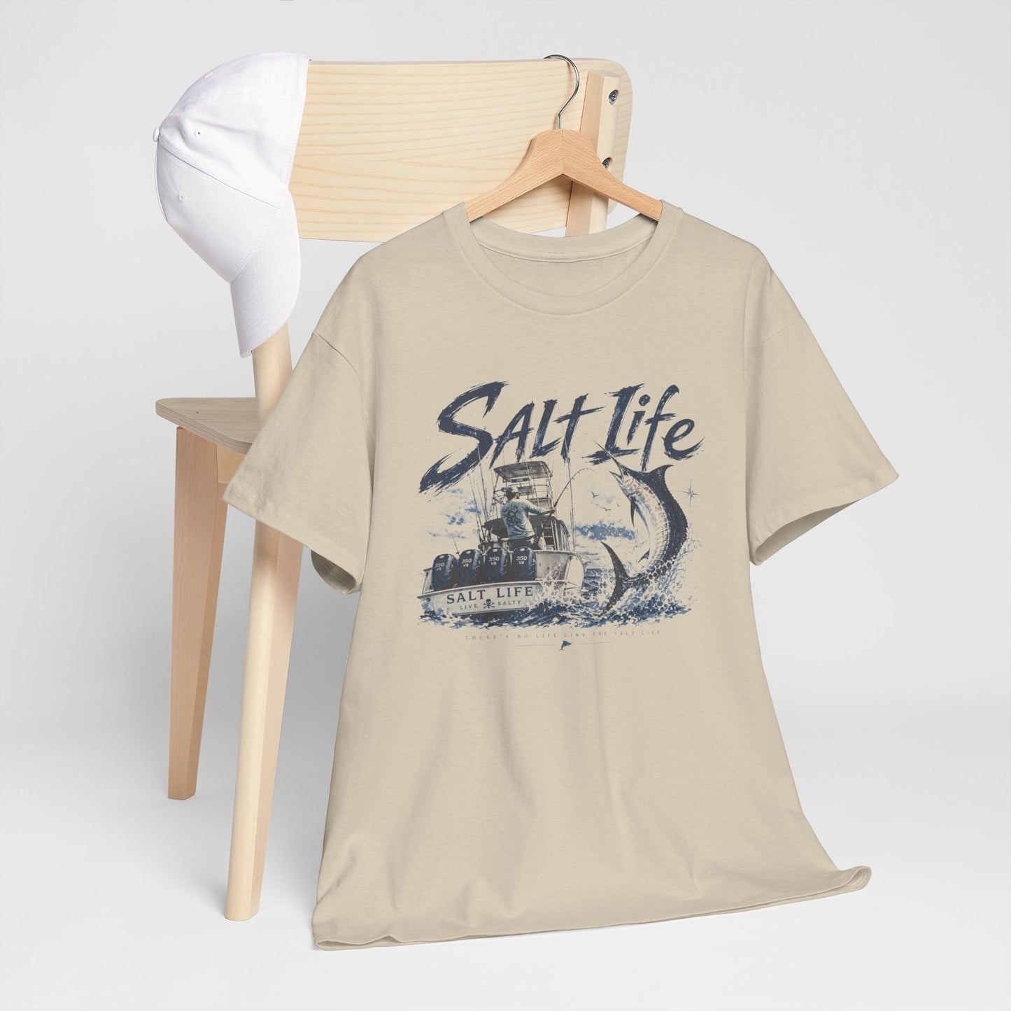 Salt Life Fishing Boat Graphic Tee – Coastal Ocean Lover T‑Shirt