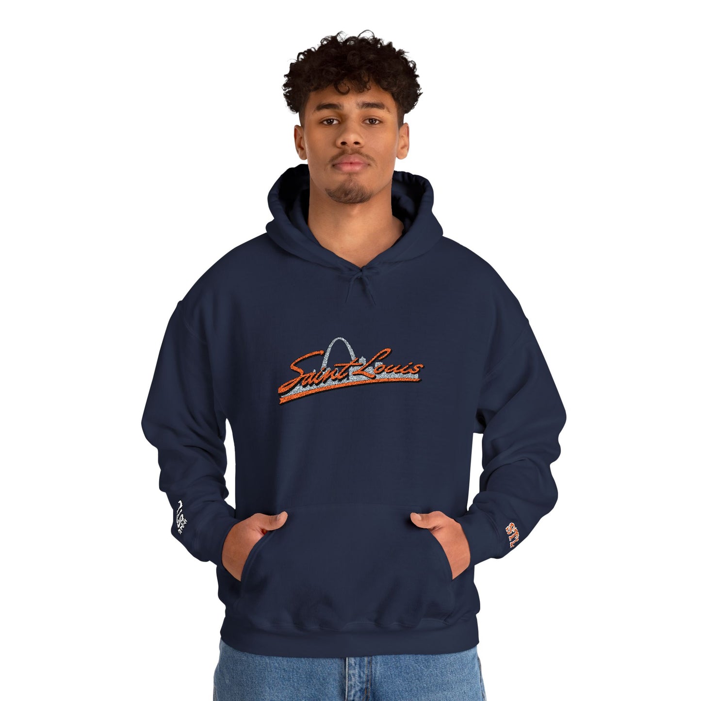 Saint Louis Embroidered Hoodie — Classic City Logo Sweatshirt