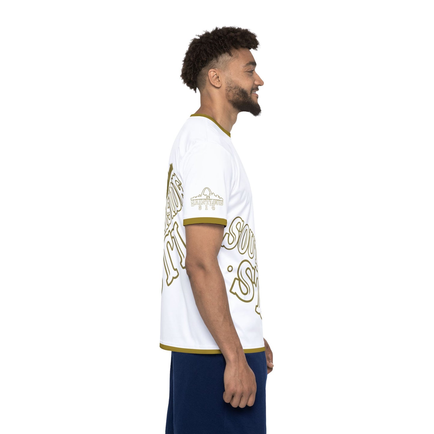 Southside STL All Over Print Sport Jersey (White)– Gold Skyline Edition