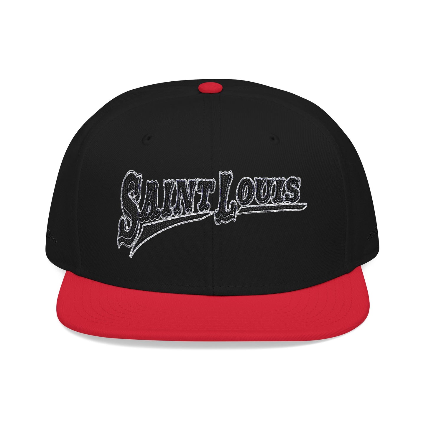 Saint Louis Flat Bill Snapback Cap with Skyline sides Printify