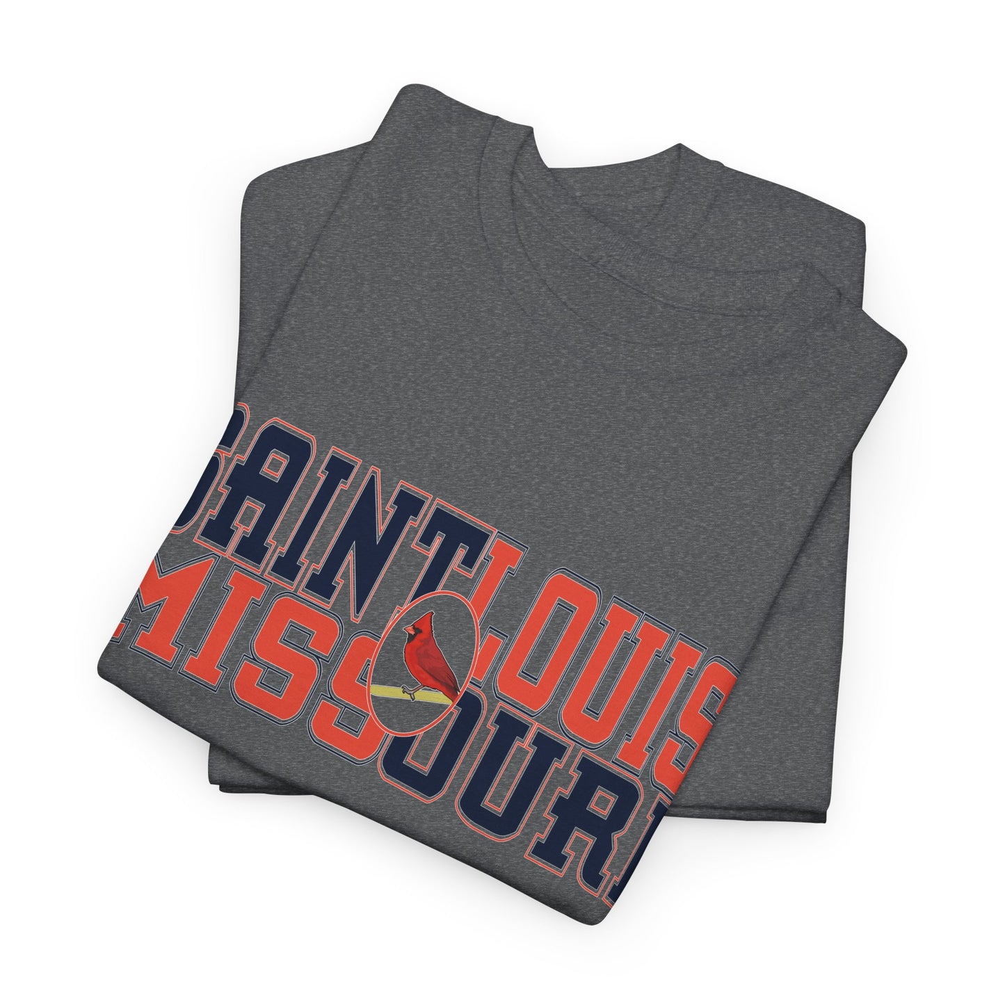 Saint Louis Tee in Red and Blue Lettering
