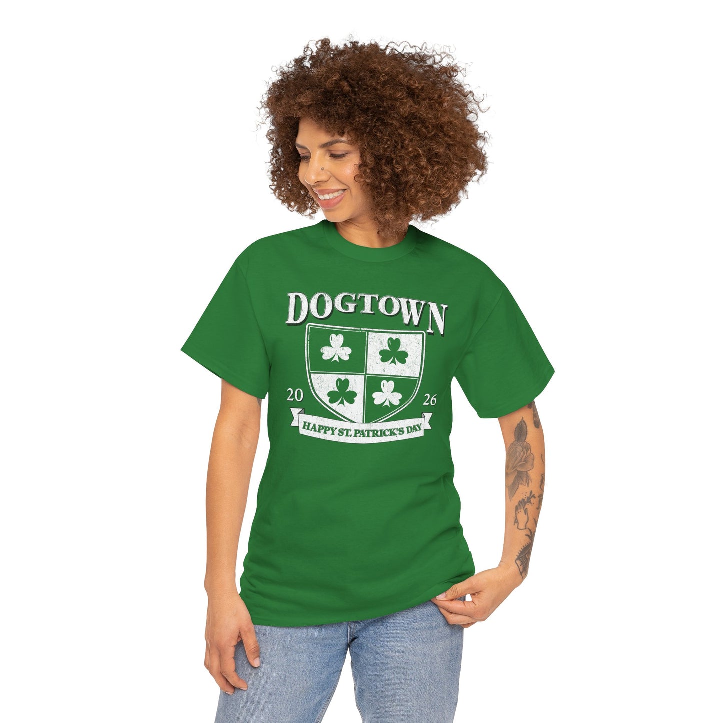 St. Patrick's Day Dogtown Shamrock T‑Shirt
