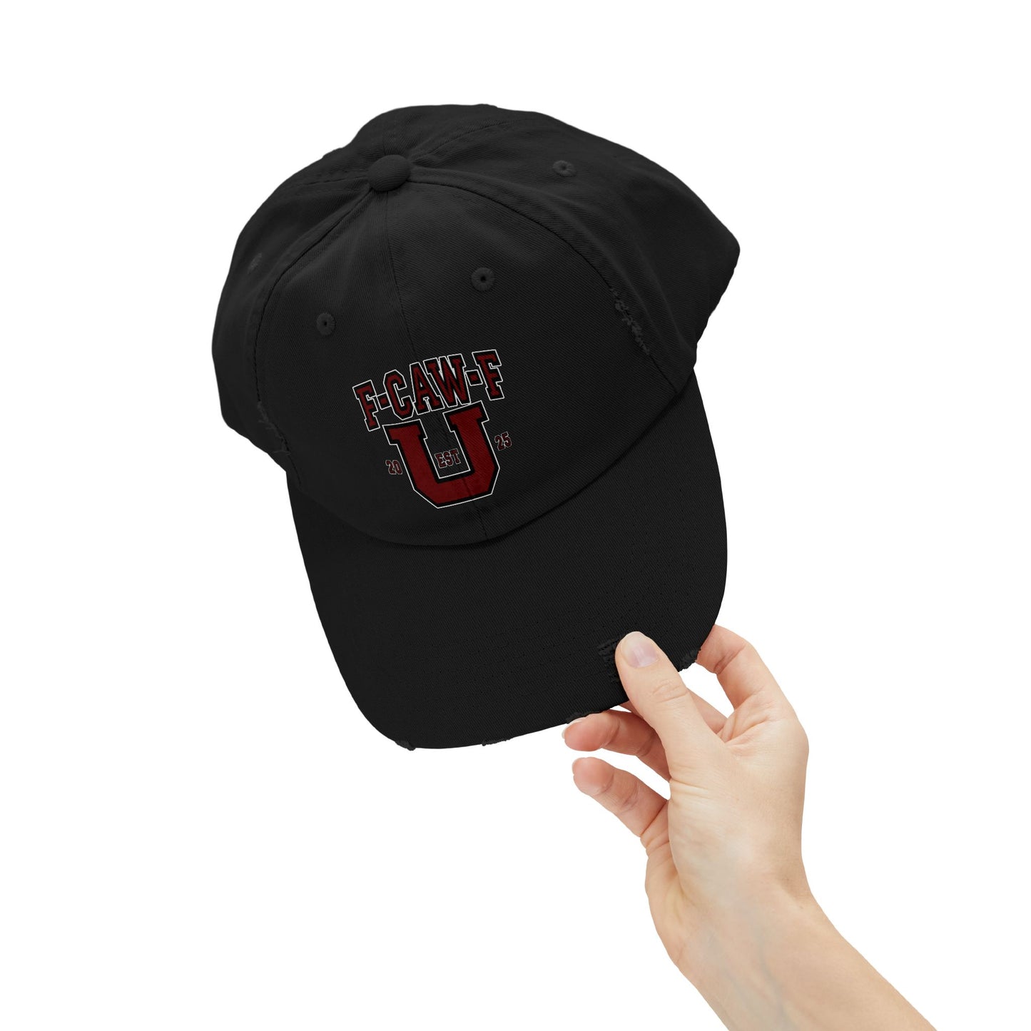 F-CAW-F U Distressed Cap