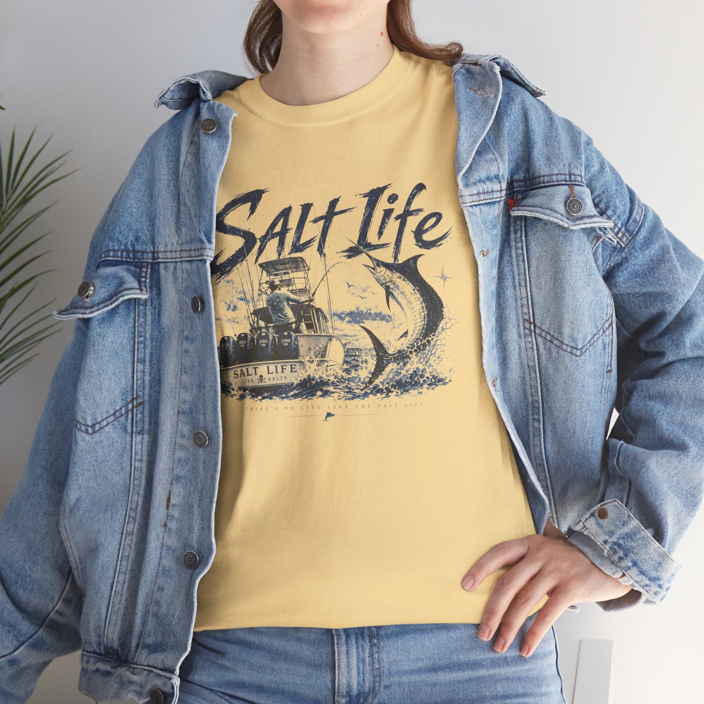 Salt Life Fishing Boat Graphic Tee – Coastal Ocean Lover T‑Shirt