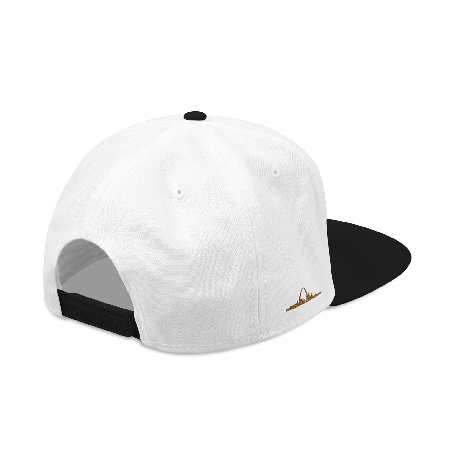 STL Embroidered Snapback Hat- Black & Orange Lettering Printify