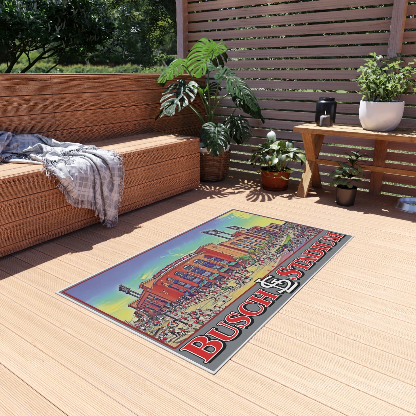 Busch Stadium Outdoor Rug