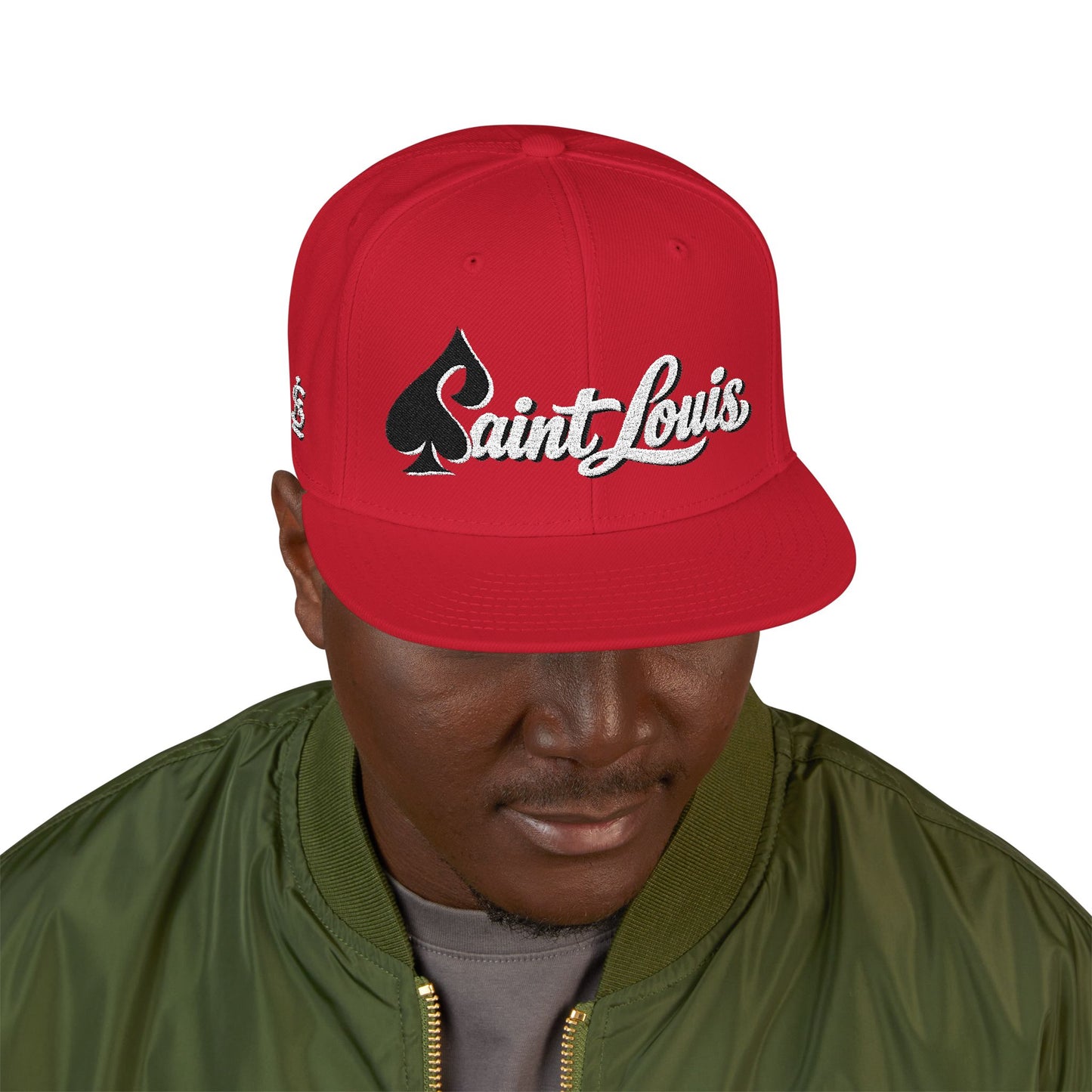 Embroidered 'Saint Louis' Snapback Hat