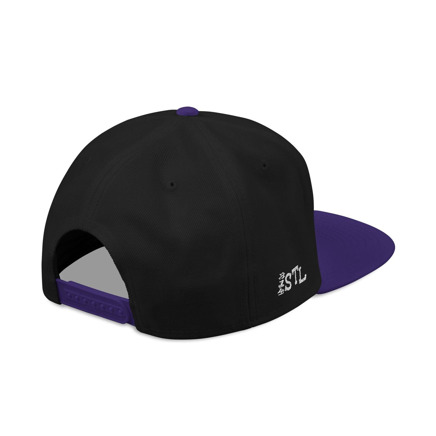 STL Embroidered Snapback Hat- Black & White Lettering