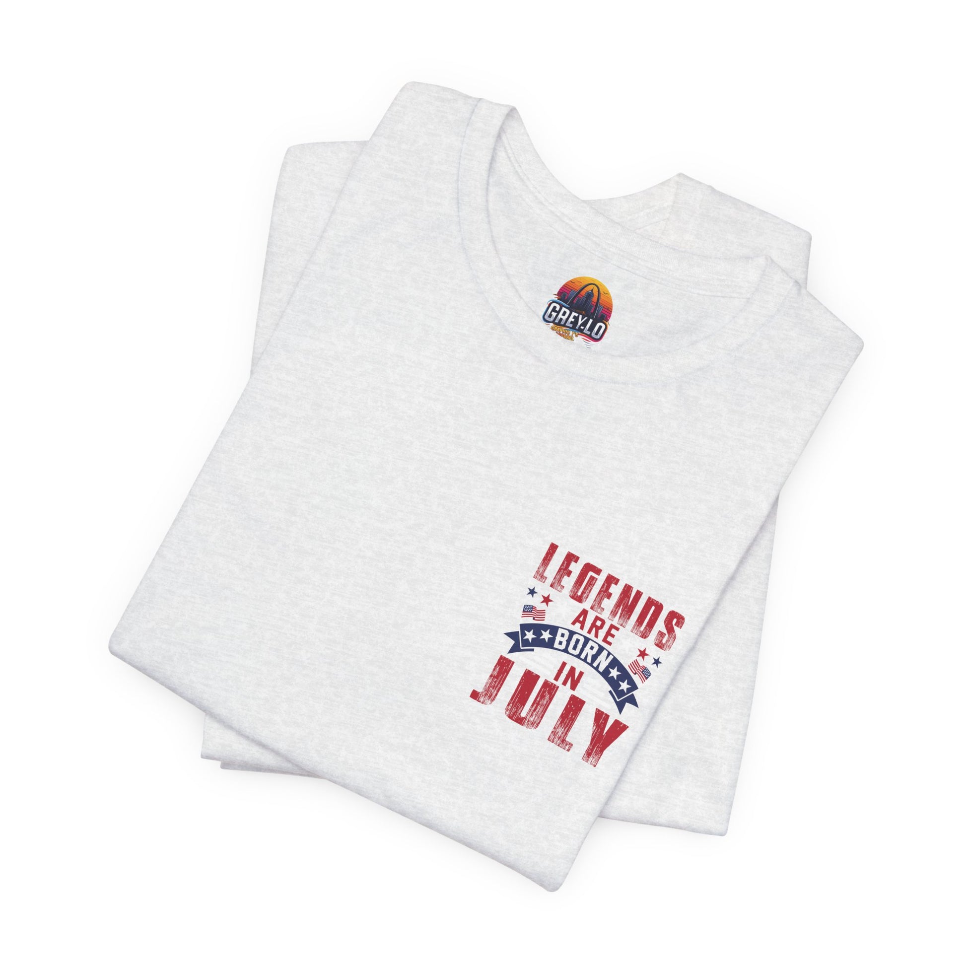 Legends Are Born in July Unisex Jersey Short Sleeve Tee Printify