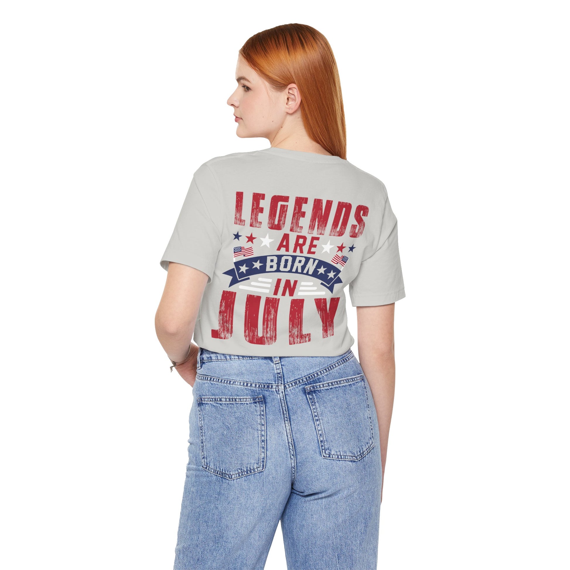 Legends Are Born in July Unisex Jersey Short Sleeve Tee Printify