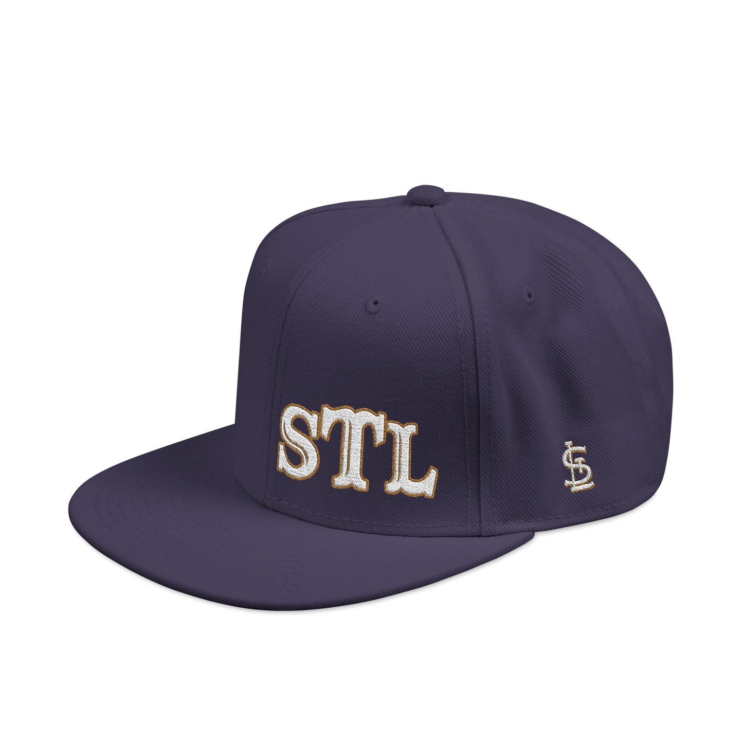 STL Embroidered Snapback Hat- Gold & White Lettering