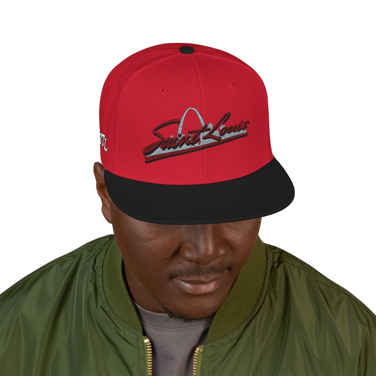 Embroidered Snapback-Full Front Saint Louis Logo Printify