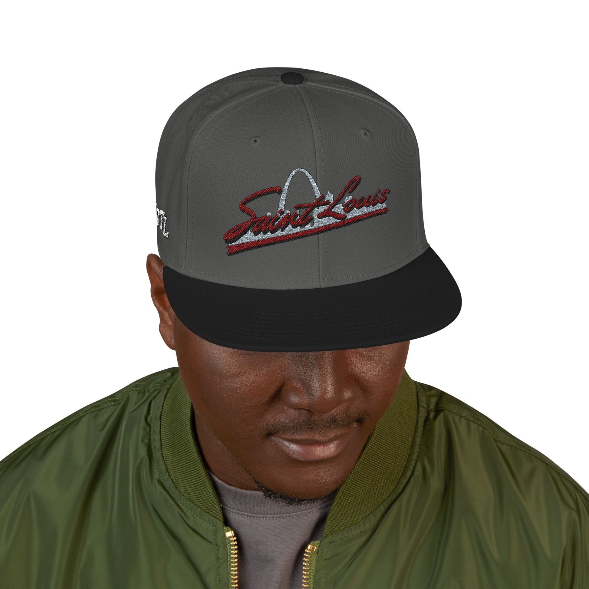 Embroidered Snapback-Full Front Saint Louis Logo Printify