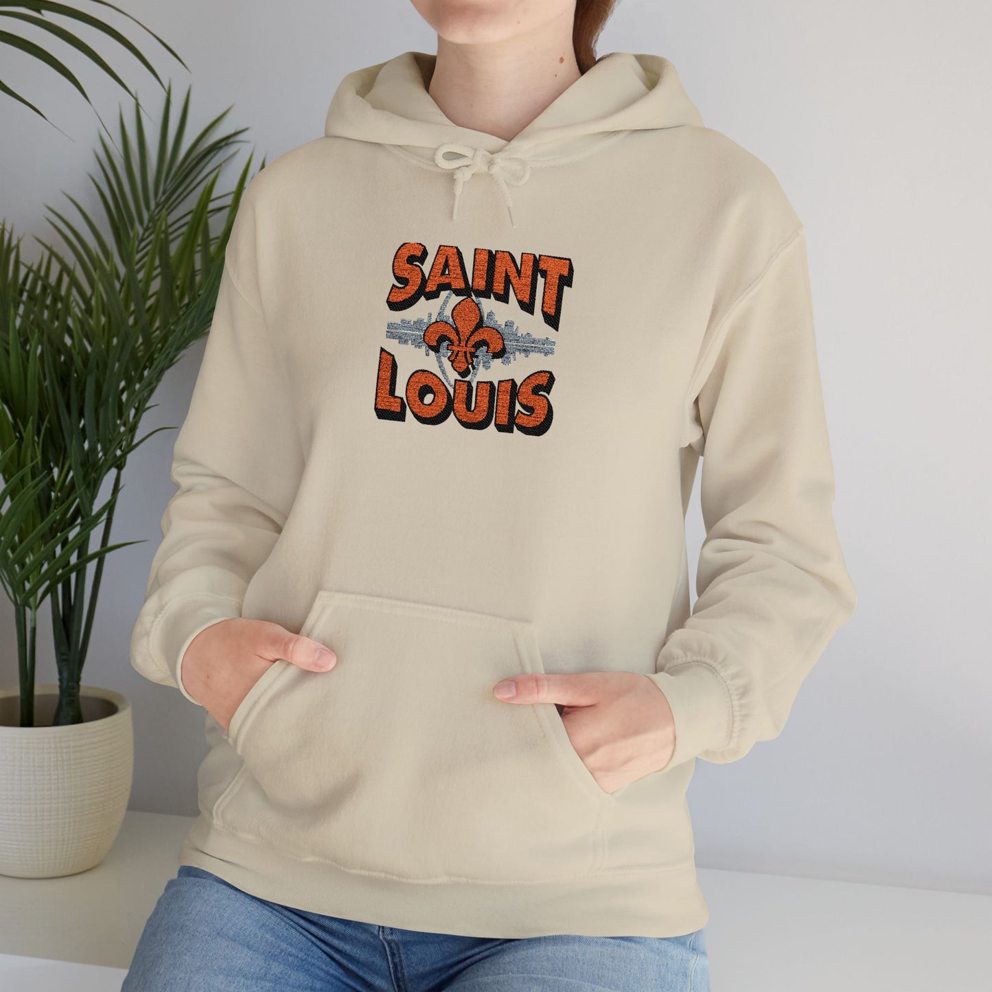 Saint Louis City Skyline Embroidered Hoodie