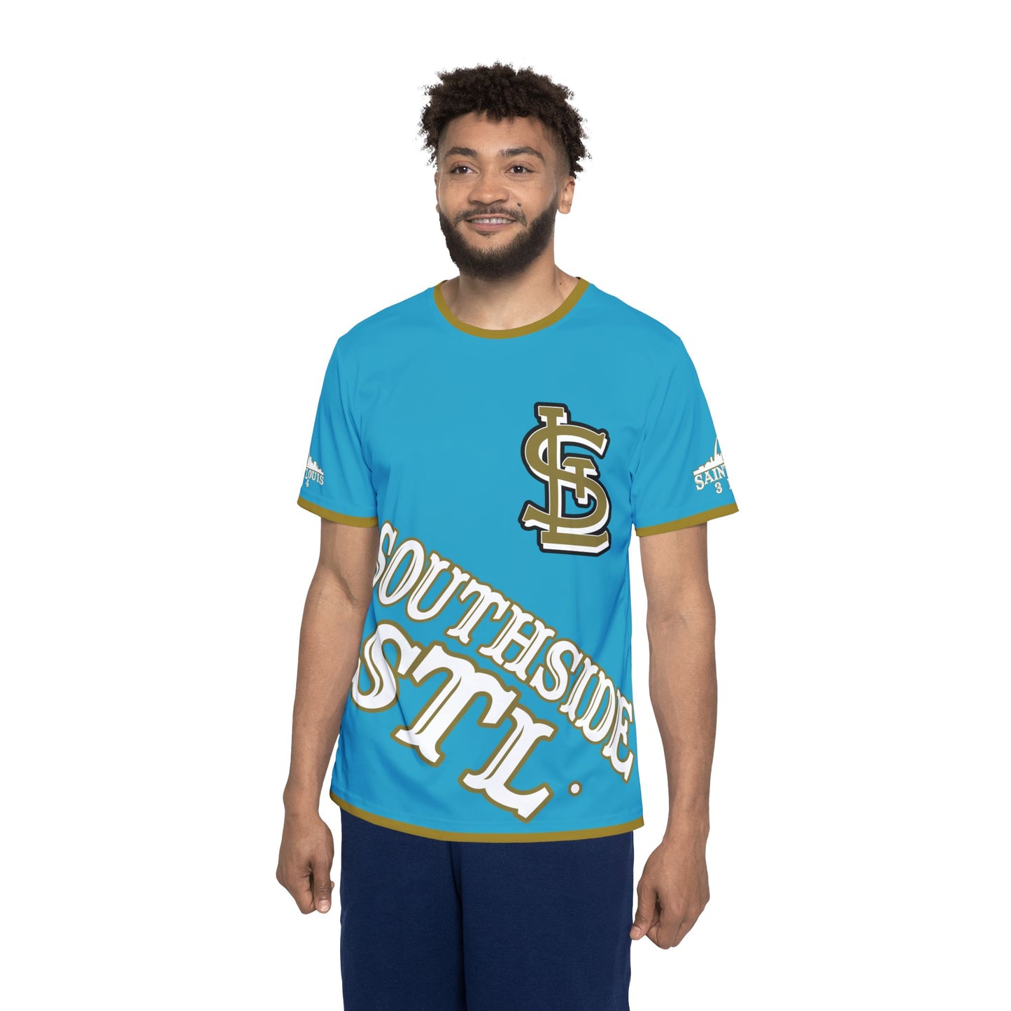 Southside STL All Over Print Sport Jersey (Turquoise)– Gold Skyline Edition