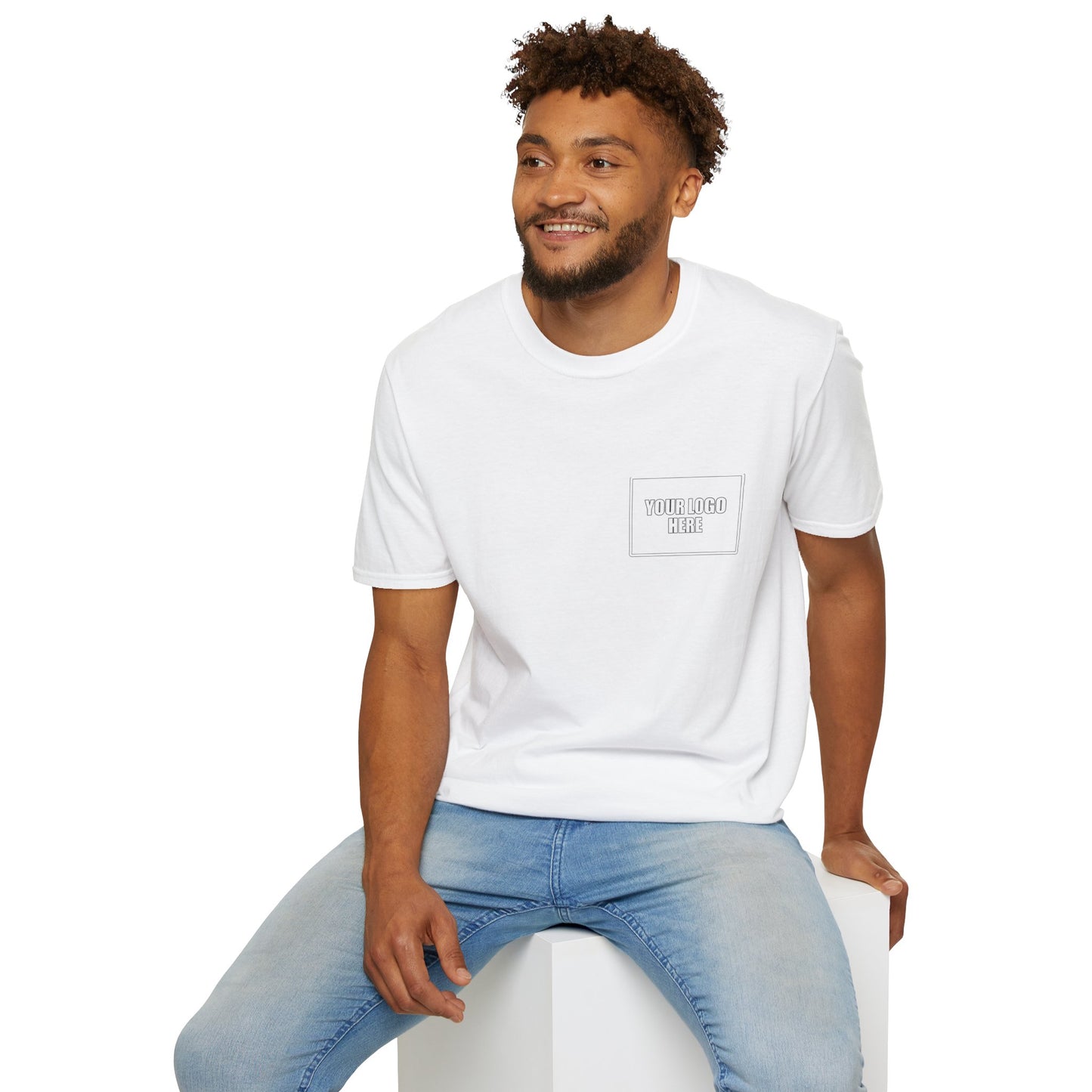 Custom Front Pocket Logo Work T-Shirt