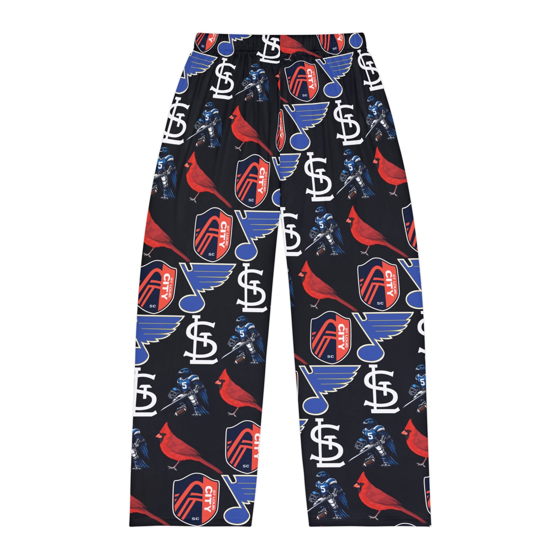 Pajama Pants - St Louis Sports Design in Black Printify
