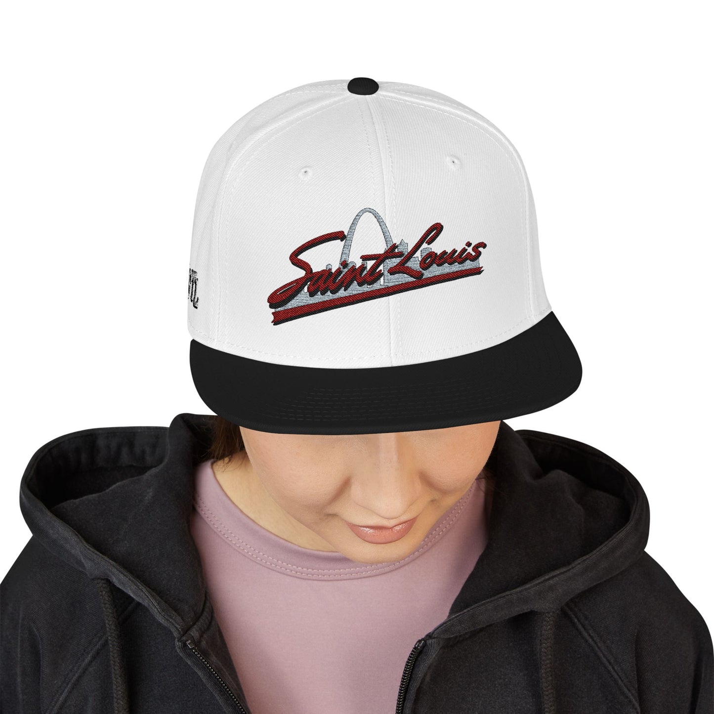 Embroidered Snapback-Full Front Saint Louis Logo Printify