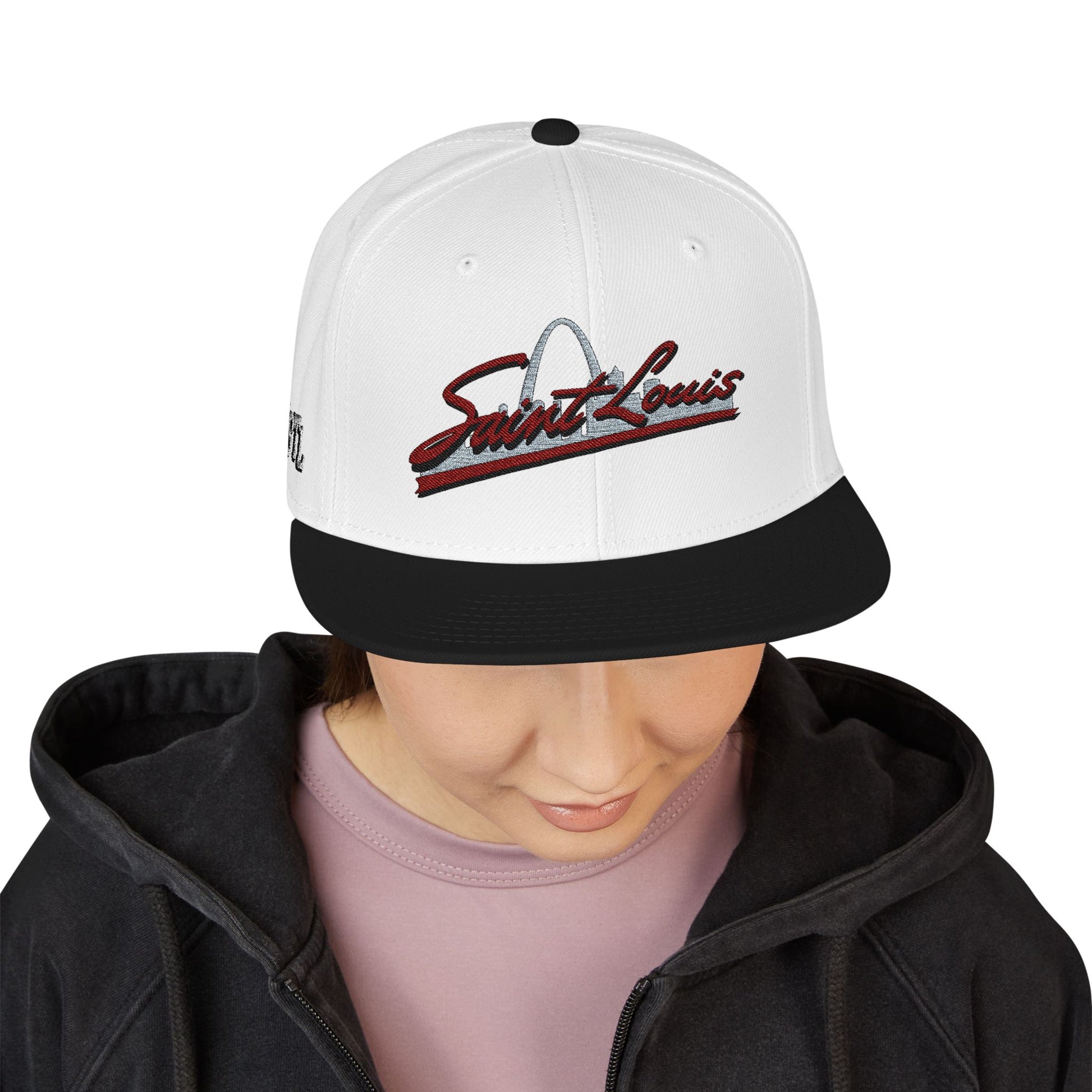 Embroidered Snapback-Full Front Saint Louis Logo Printify