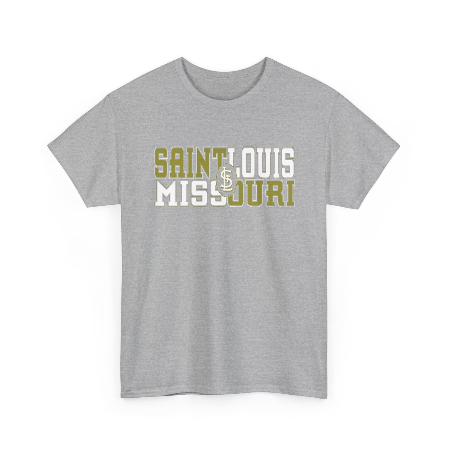 St Louis Missouri Gold & White Unisex Tee