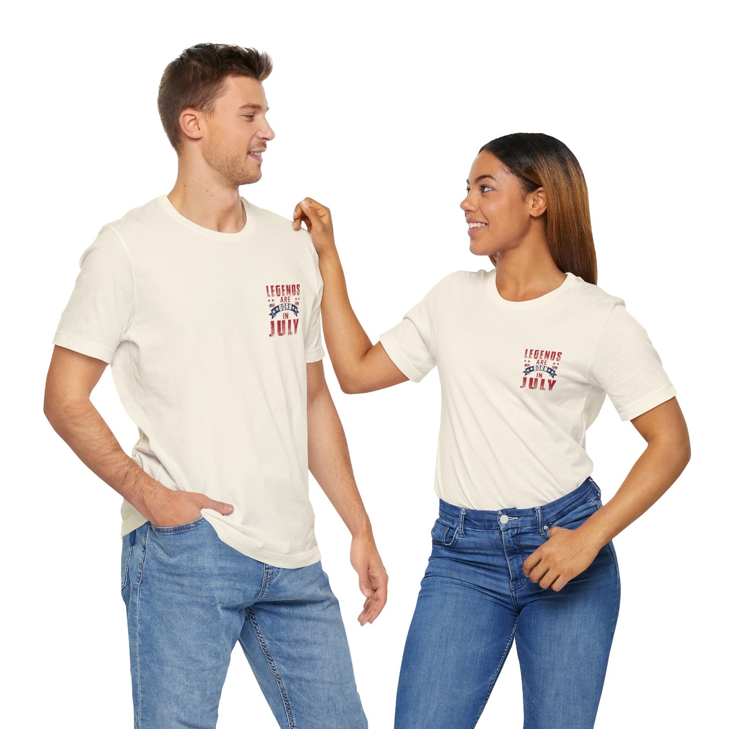 Legends Are Born in July Unisex Jersey Short Sleeve Tee Printify