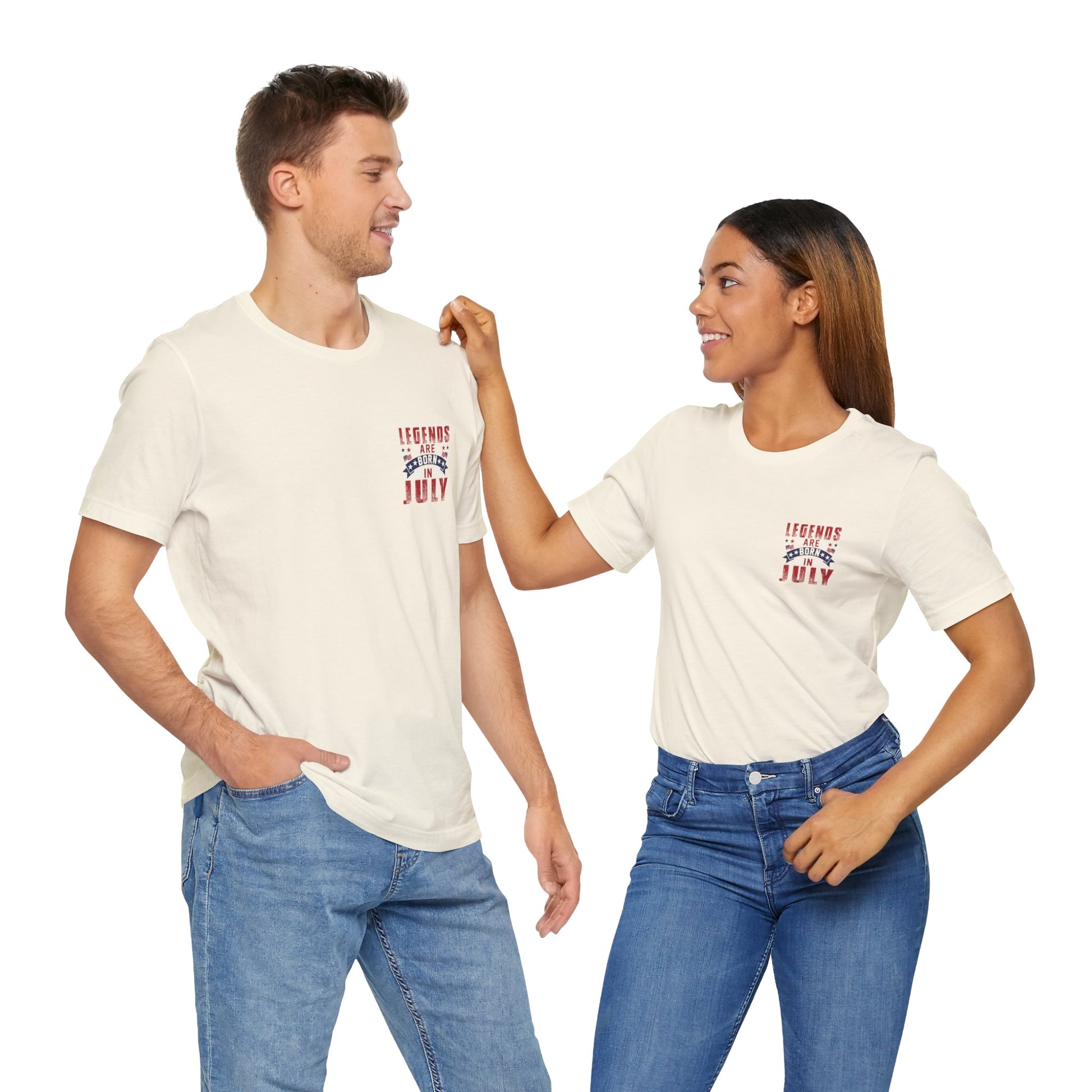 Legends Are Born in July Unisex Jersey Short Sleeve Tee Printify