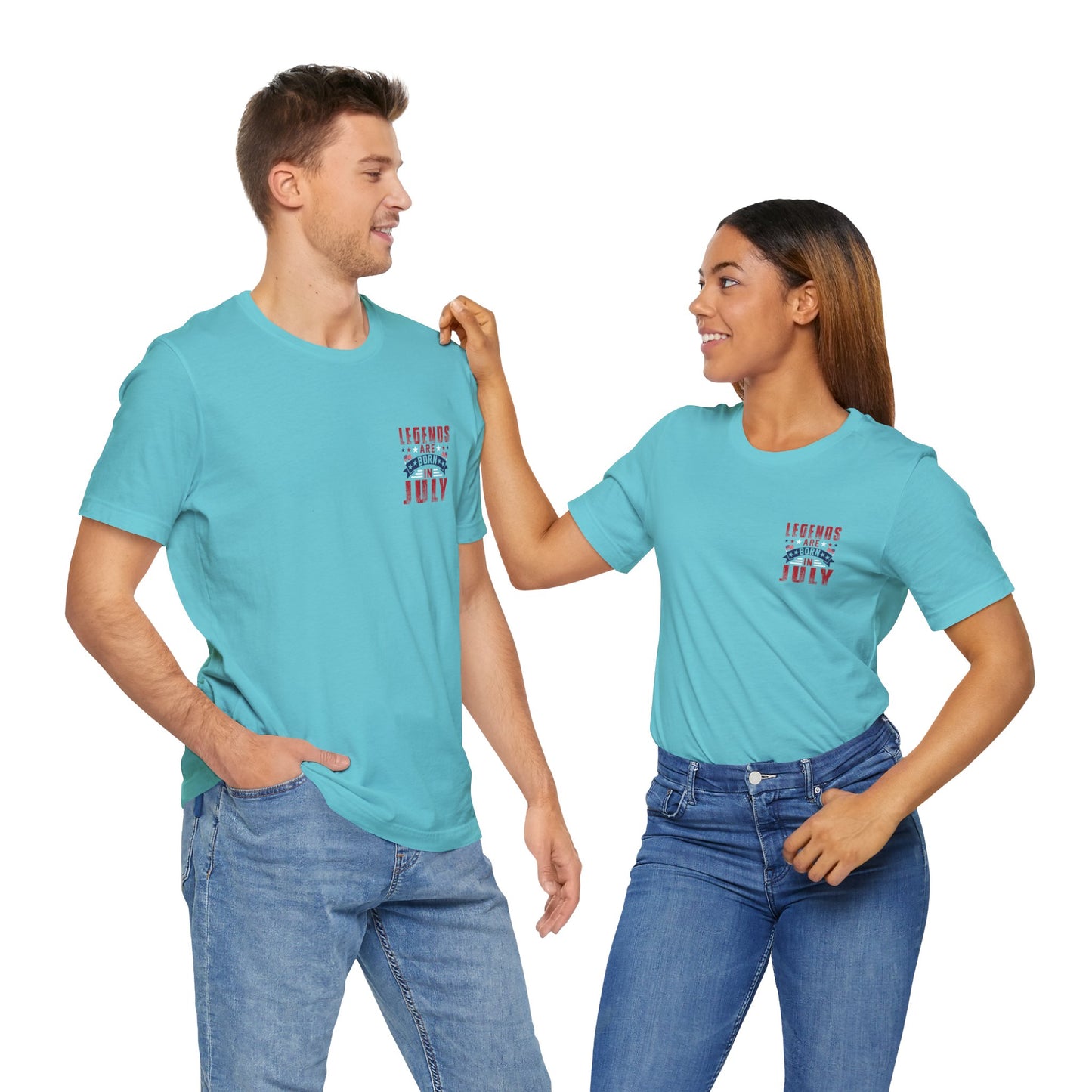 Legends Are Born in July Unisex Jersey Short Sleeve Tee Printify