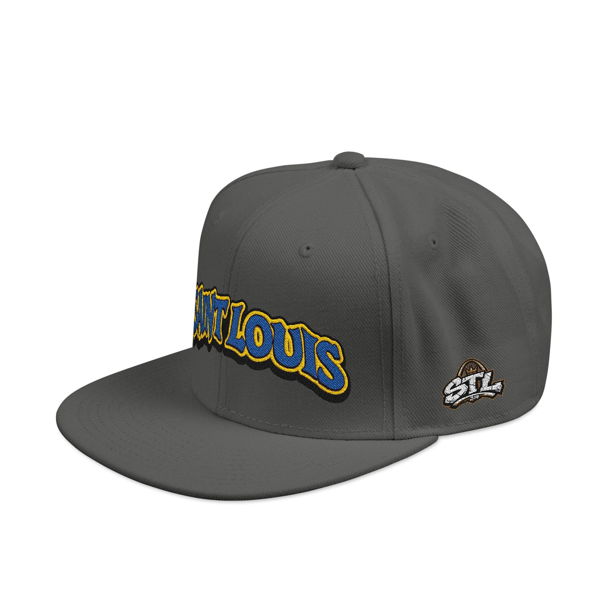 St. Louis Embroidered Snapback Hat — Retro Script Logo Cap
