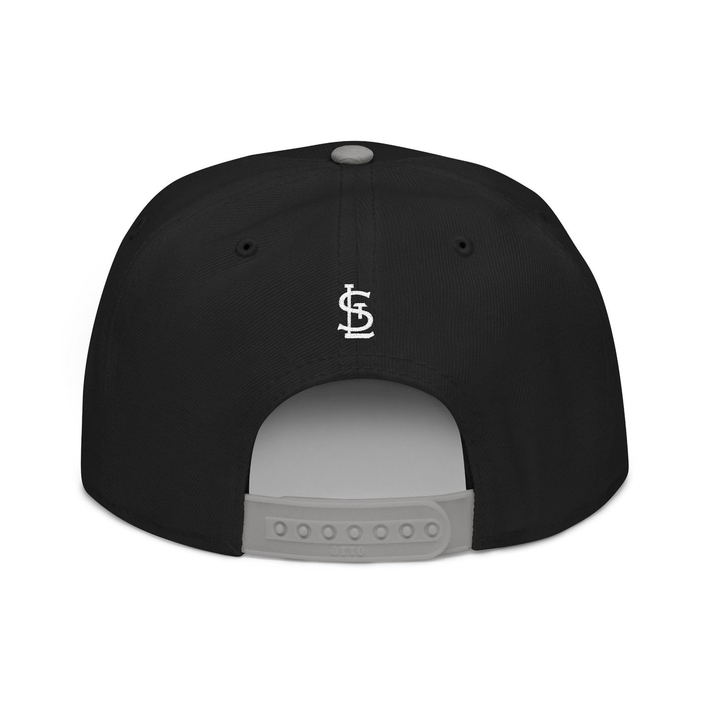Saint Louis Flat Bill Snapback Cap with Skyline sides Printify