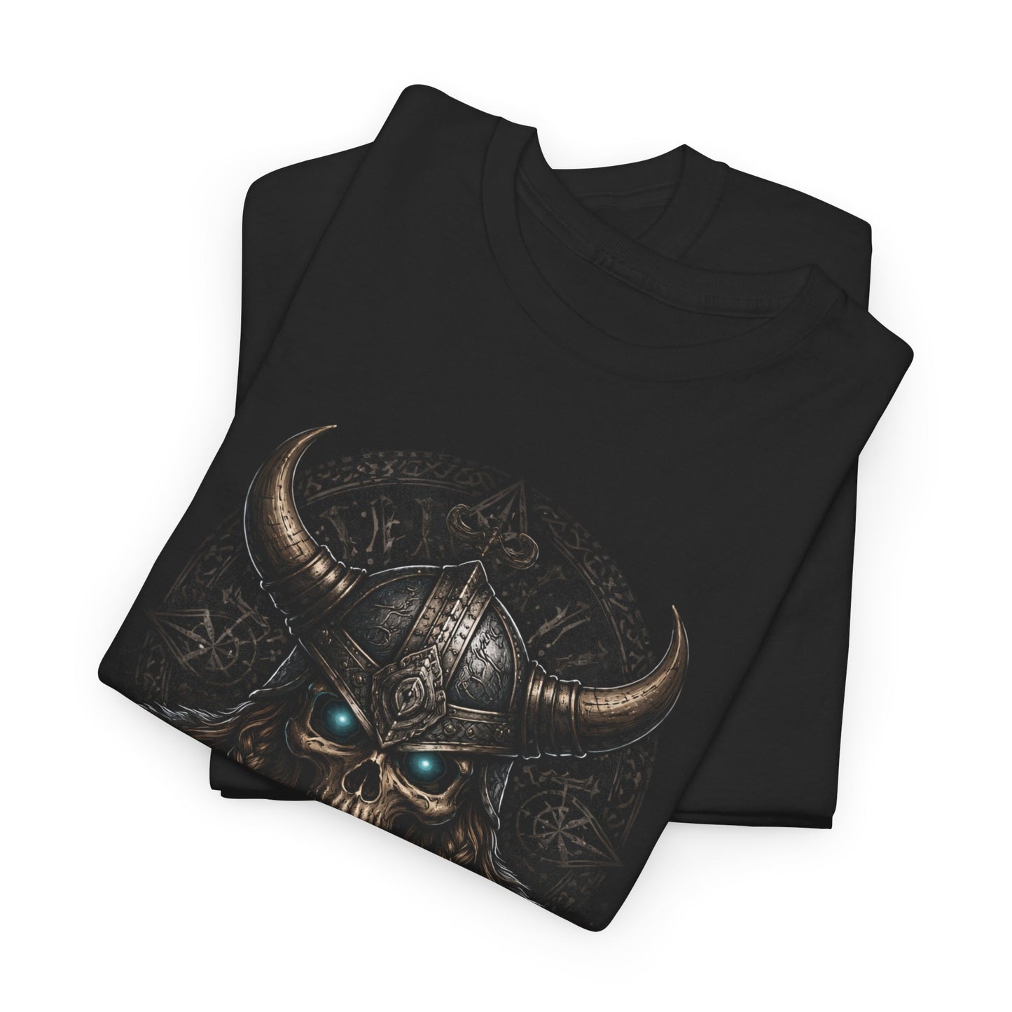 Viking Skull Warrior Tee — Norse Helmet Skull Graphic T-Shirt