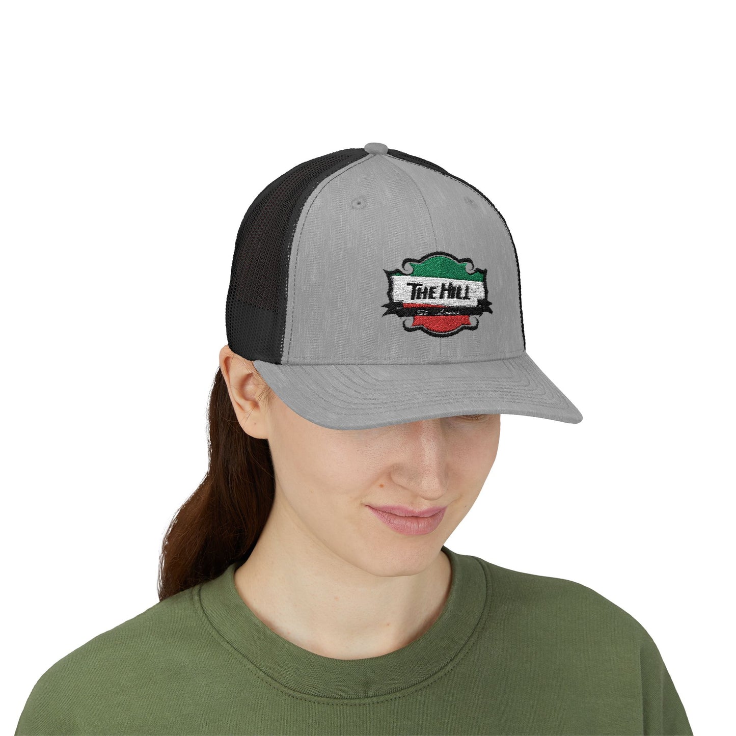Trucker Cap The Hill St Louis Italian Fare Neighborhood Snapback Hat Printify