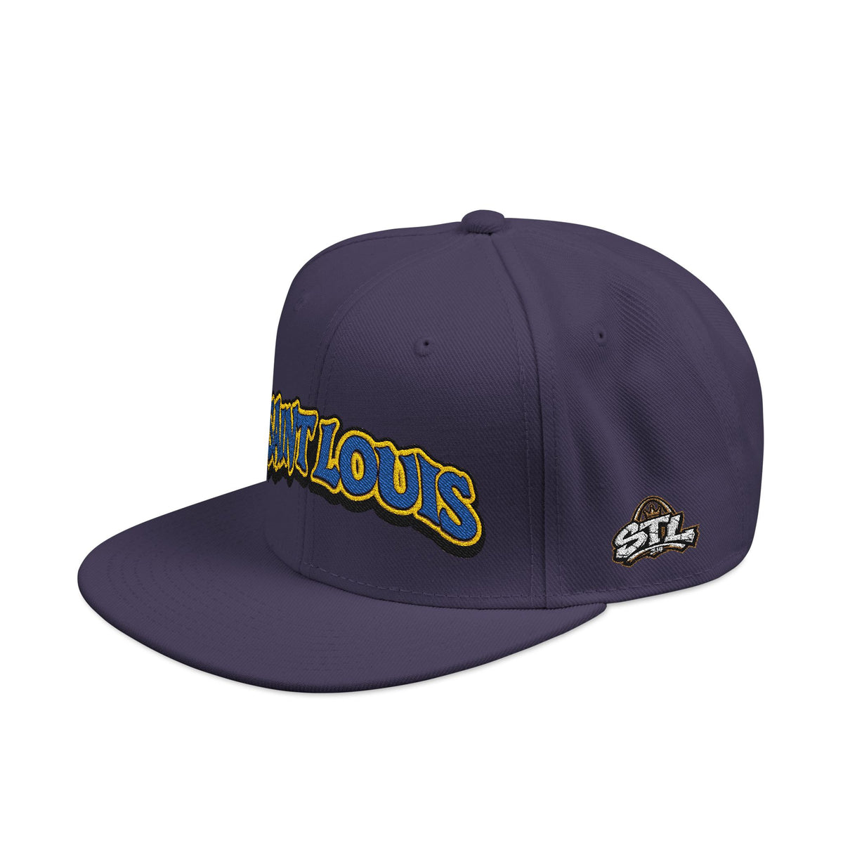 St. Louis Embroidered Snapback Hat — Retro Script Logo Cap