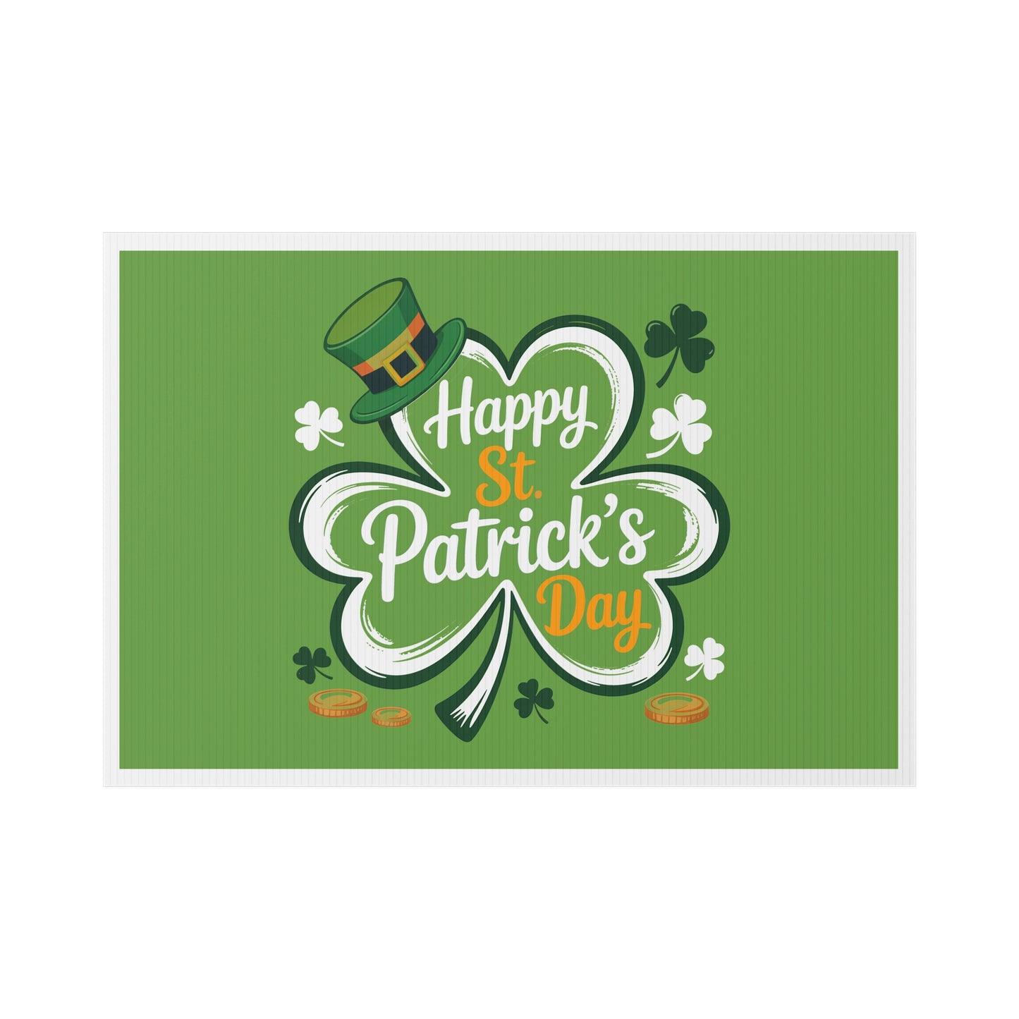 St. Patrick's Day Lawn Sign — Happy St. Patrick's Day Shamrock Yard Decor Printify