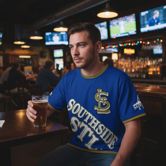 Southside STL All Over Print Sport Jersey (Dark Blue)– Gold Skyline Edition