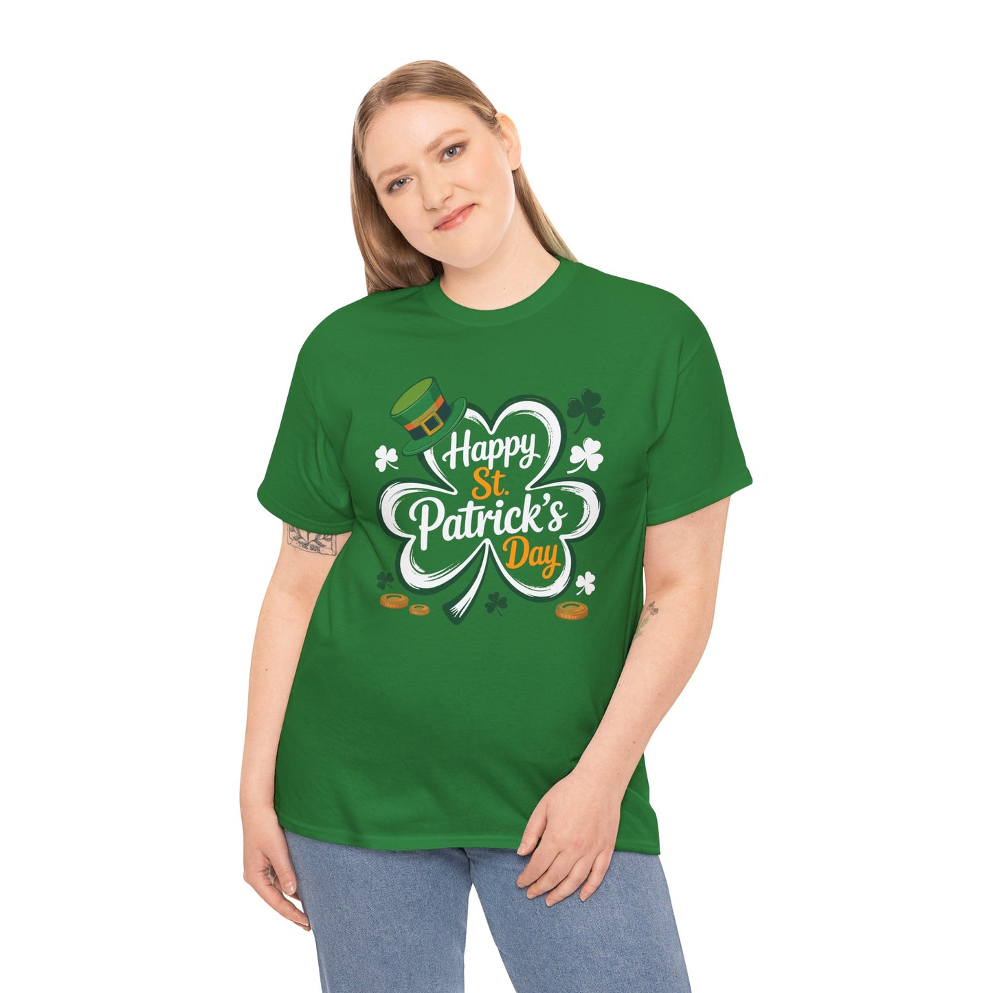 St. Patrick's Day Shamrock Tee — "Happy St. Patrick's Day" Graphic
