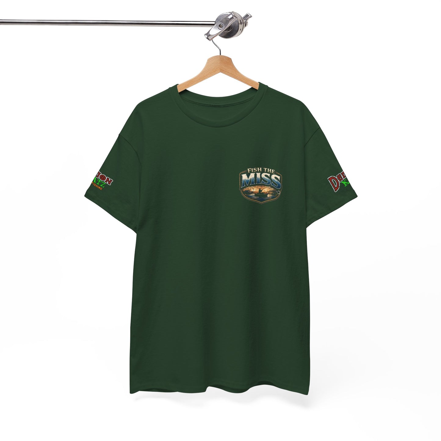 Fishing T‑Shirt - "Fish the Miss" Bass Fishing Graphic Tee (Front & Back Print)