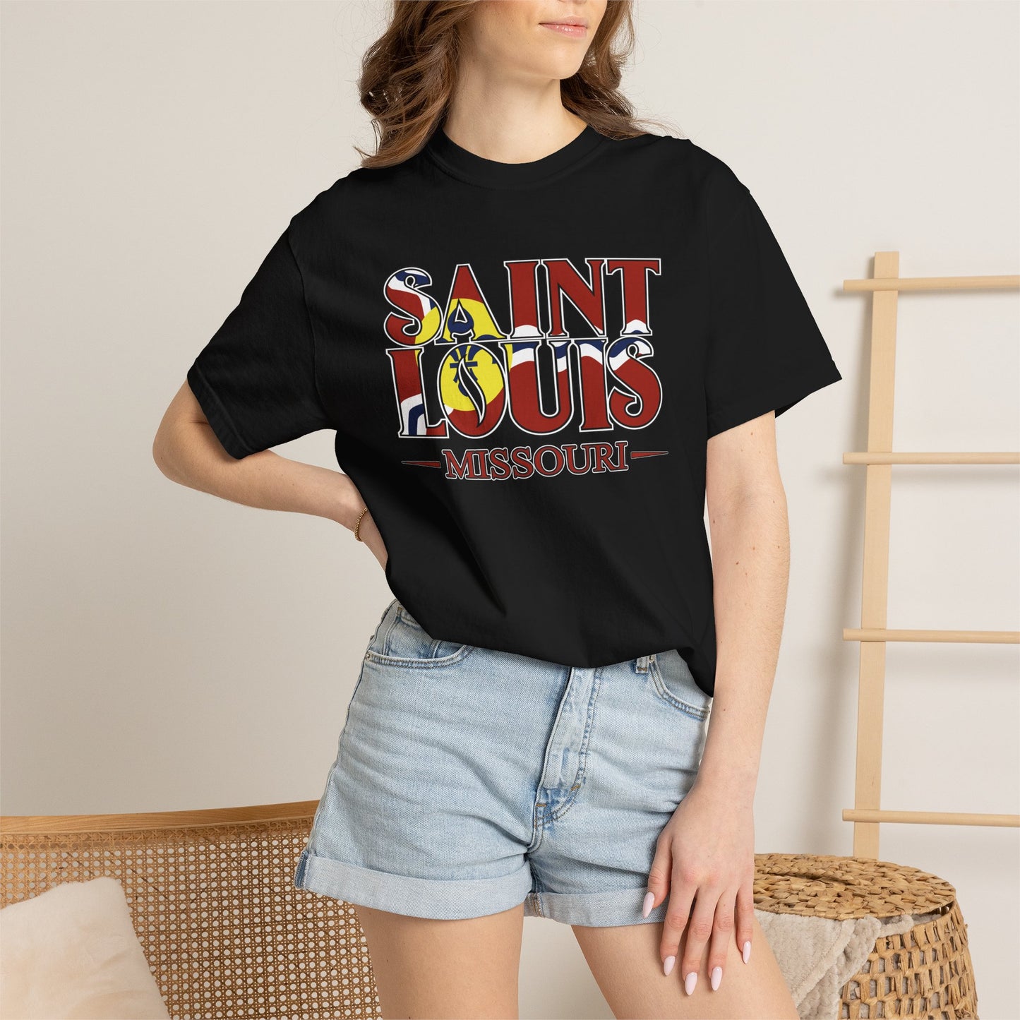 Saint Louis Missouri T-Shirt — Vintage St. Louis Flag Graphic Tee