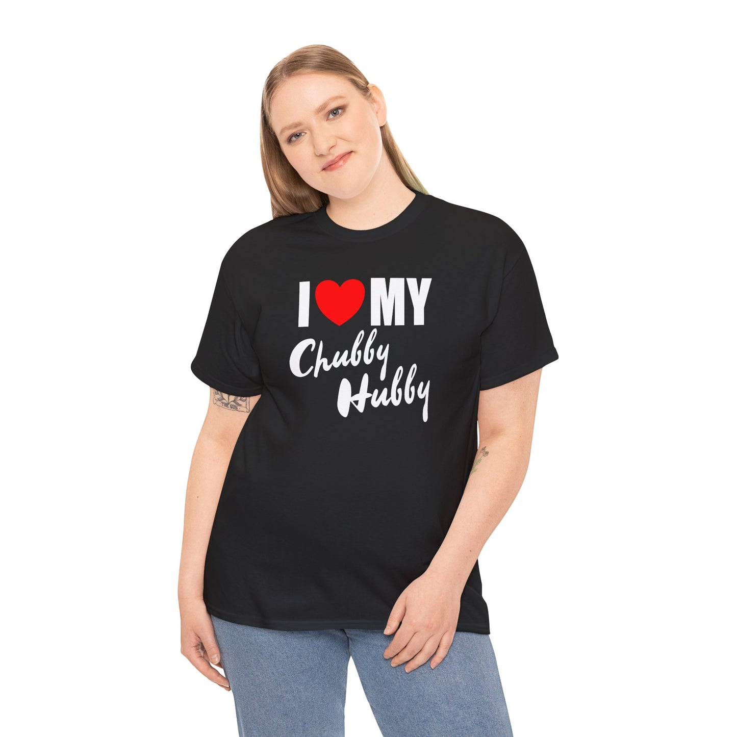 I Love My Chubby Hubby T-Shirt — Cute Couples Valentine Tee