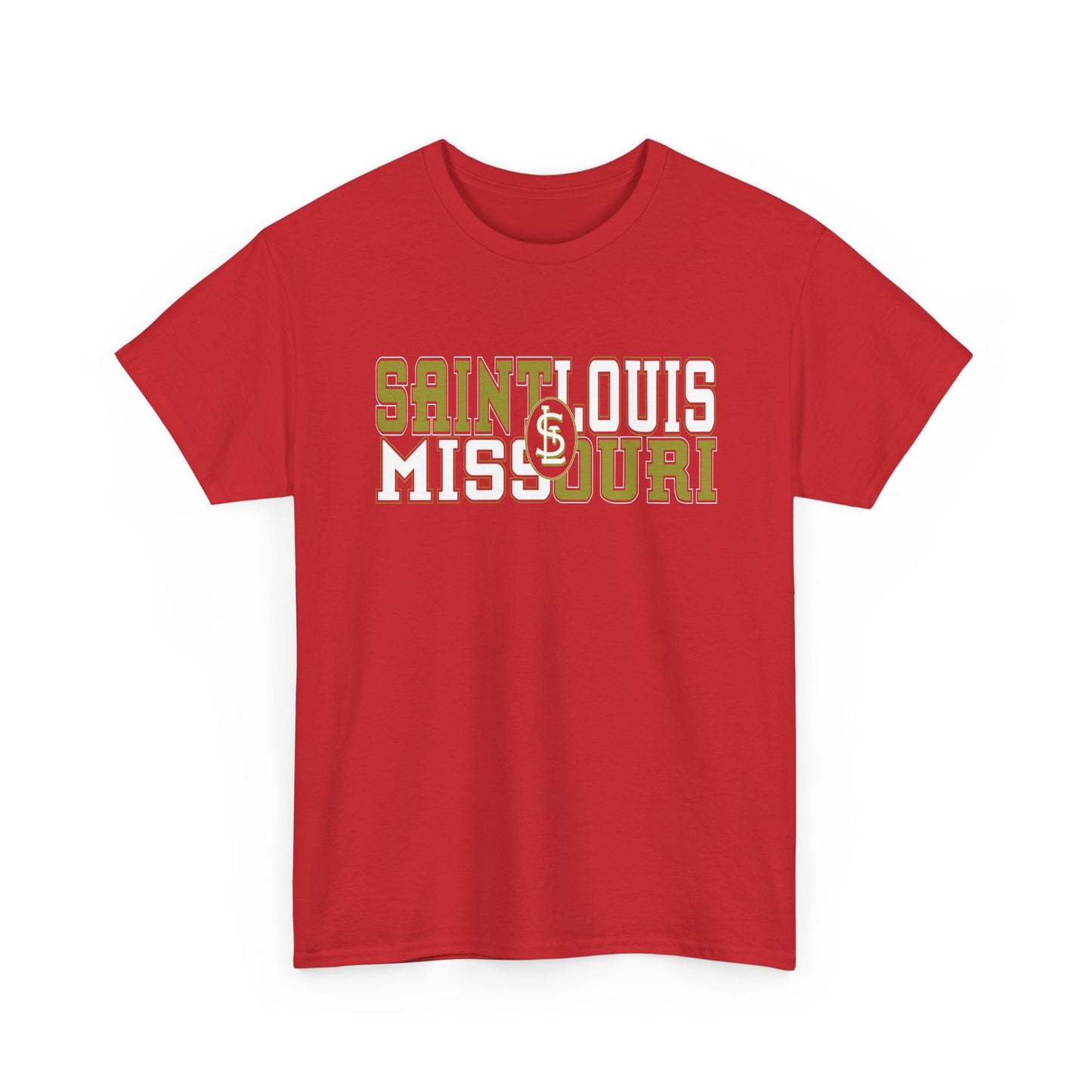 St Louis Missouri Gold & White Unisex Tee
