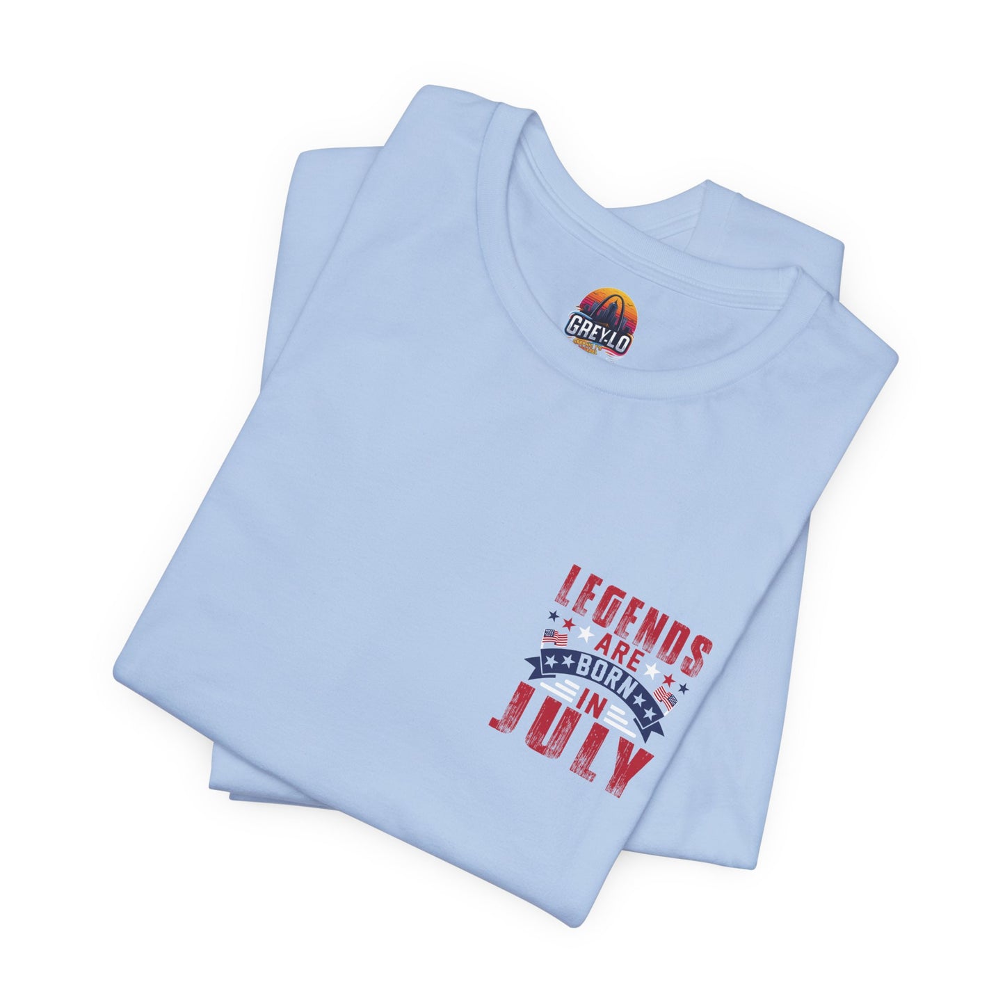 Legends Are Born in July Unisex Jersey Short Sleeve Tee Printify