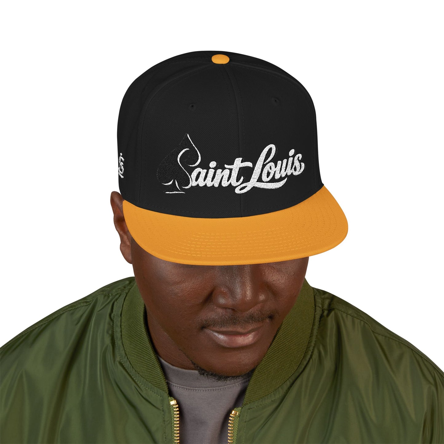 Embroidered 'Saint Louis' Snapback Hat