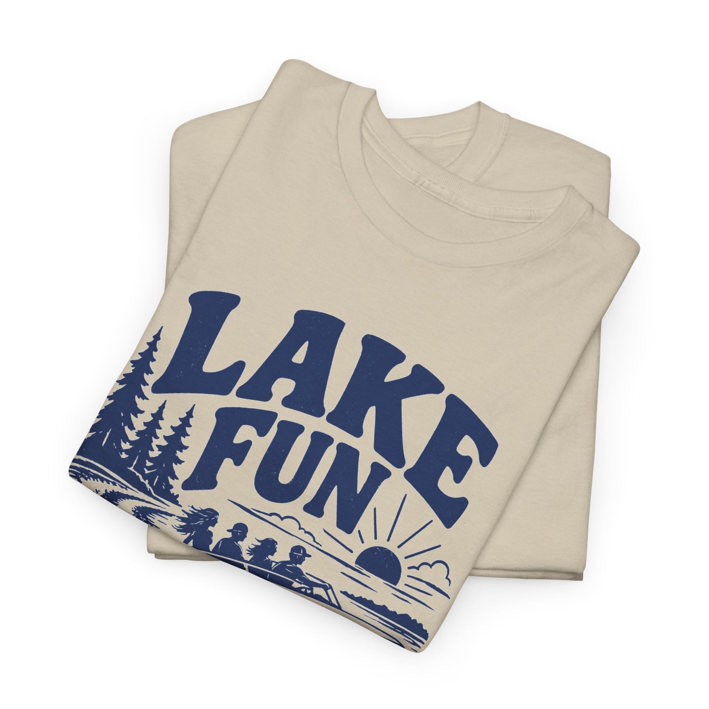 Lake Fun Boat T-Shirt — Vintage Lakeside Summer Tee