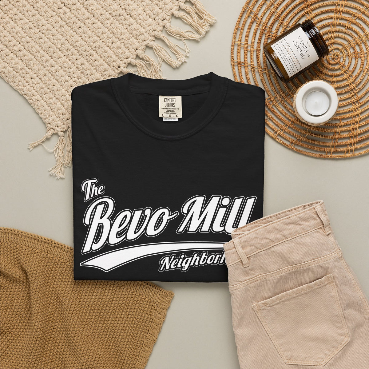 Bevo Mill Neighborhood T-Shirt — Vintage Script Local Pride Tee