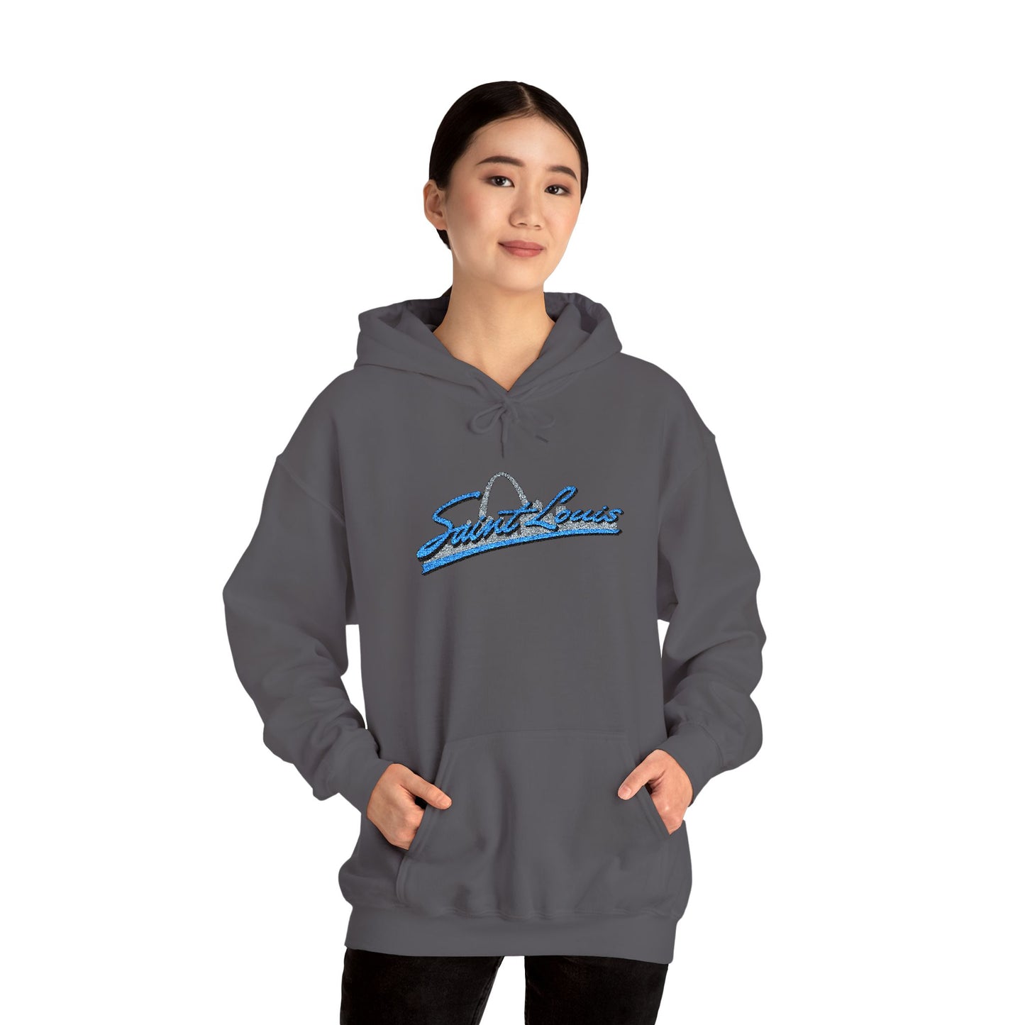 Embroidered Hoodie- Saint Louis