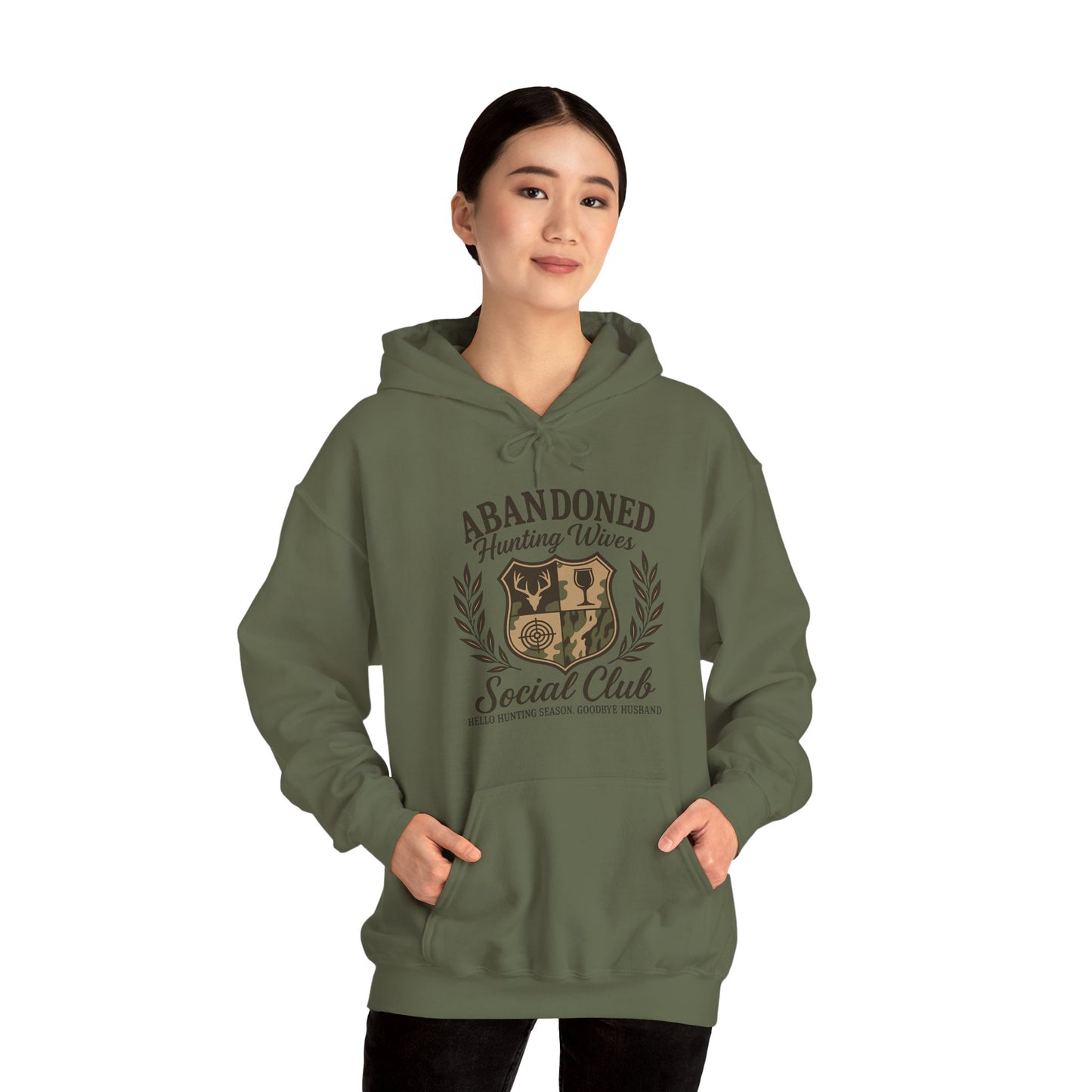 Abandoned Hunters Wives Social Club Hoodie Printify